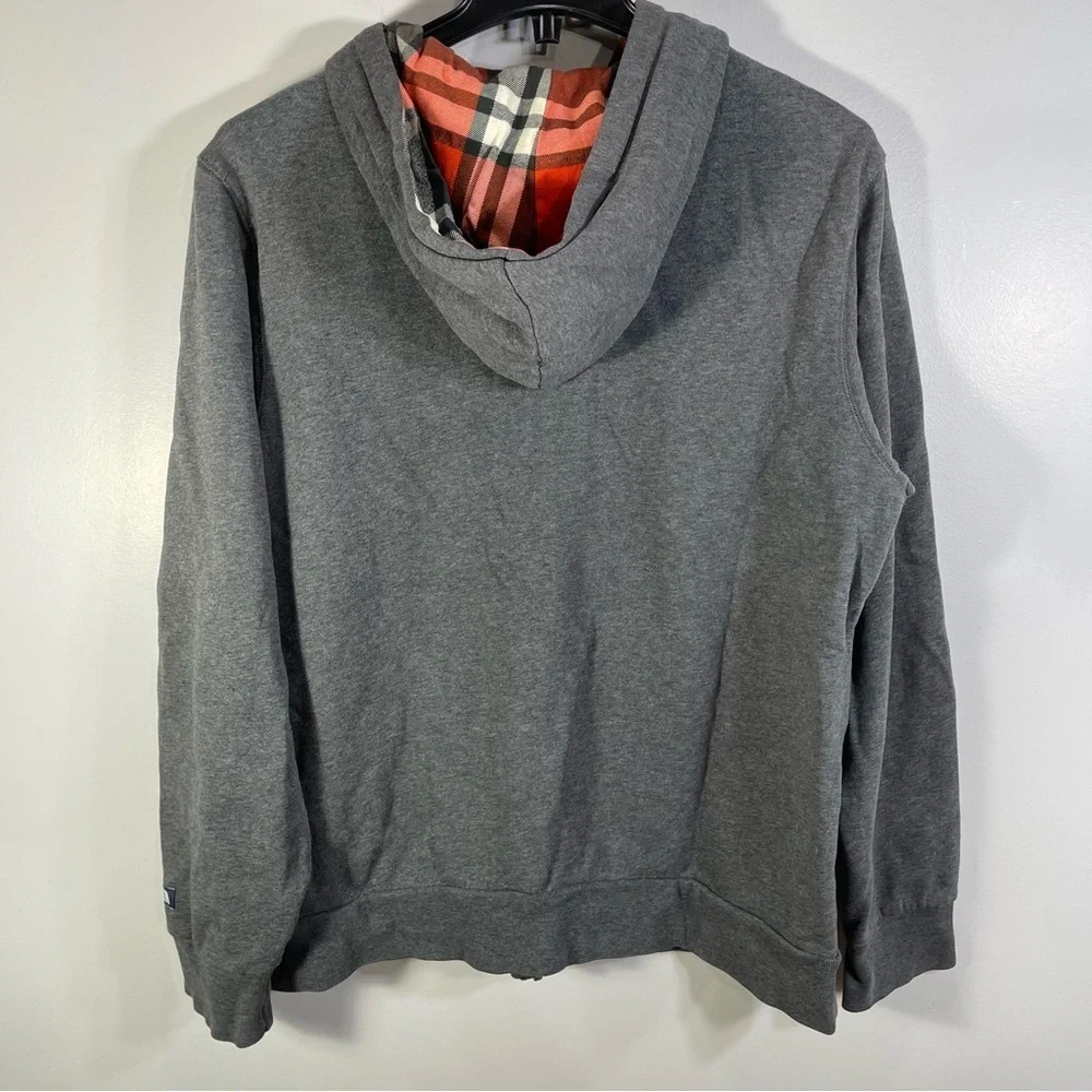 The North Face Hoodie Men Large Zipper Pockets Blend Gray